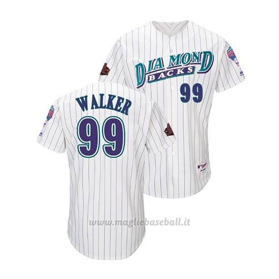 Maglia Baseball Uomo Arizona Diamondbacks Taijuan Walker Throwback 1998 Bianco